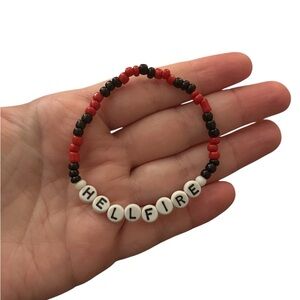 Stranger Things Hellfire Club Inspired Beaded Bracelet